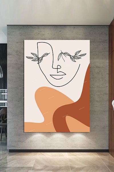 Morfil Sanat Atölyesi Πρόσωπα και Σχέδια Μινιμαλιστικό Μοντέρνο Καλλιτεχνικό Πίνακα Καμβά