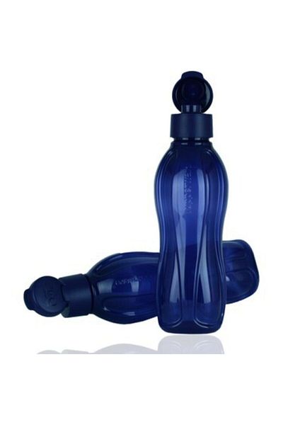 Tupperware Eco Bottle 1 Lt. Practical Lid Navy Blue
