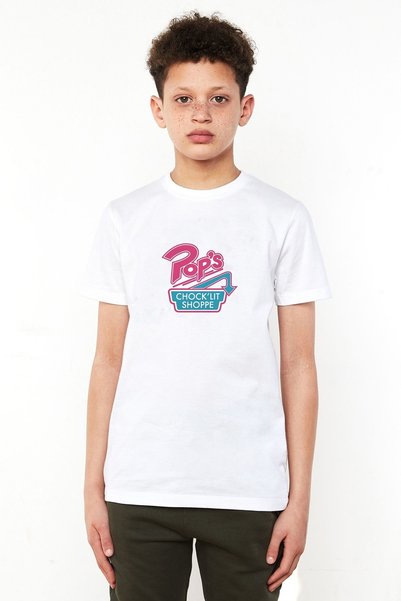 QIVI Riverdale Pop's Chock'lit Shoppe 2 Štampano Unisex dečja bela majica