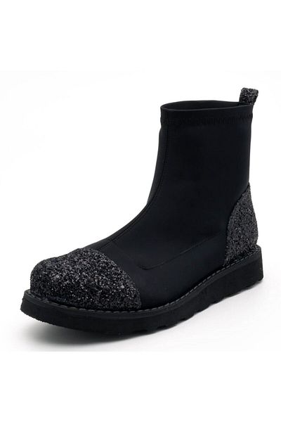 İriadam 19273 Black Stretch Fabric Large Size Women's Shoes