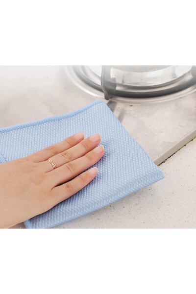 RENK YAPI RÜYASI Blue Color 1 Piece Antibacterial Microfiber Micro Fiber Cloth Cleaning Glass Cleaner Cloth 40x40cm