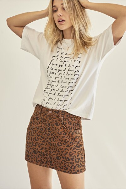 Lovely Pepa Kadın Kahverengi Betty Skirt Etek