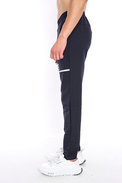 Need Men's Navy Blue Pocket Corded Slim Fit Straight Leg Sweatpants