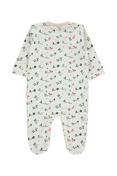 U.S. Polo Assn. Base Polo Assn Licensed Cream Baby Jumpsuit