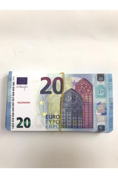 Noname 100 Adet 20 Euro Geçersiz Sahte Düğün Parası Oyun Parası