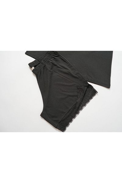 SEASOUL Set pantaloni scurți din dantelă pentru femei Bamboo