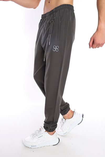 Need Men's Khaki Pocket Zippered Cord Detailed Jogger Sweatpants