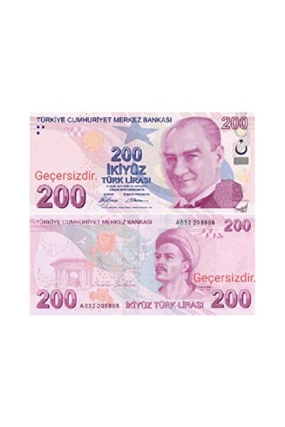 Genel Markalar Geçersiz Düğün Sahte Şaka Oyun Parası 50 Adet 200 Tl