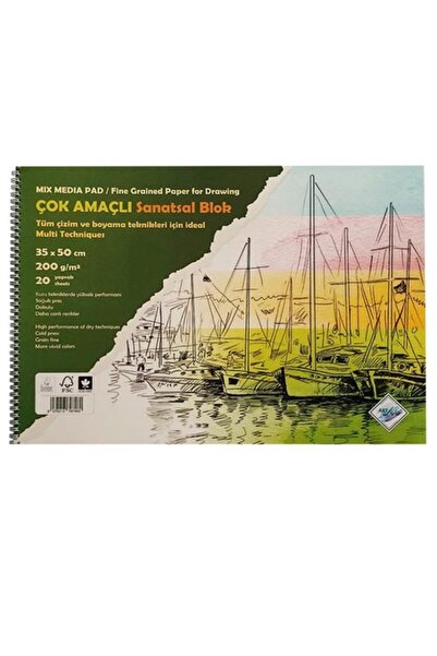Genel Markalar Liva Sanatsal Resim Defteri Multi Teknik 20 Sayfa 35x50 200gr