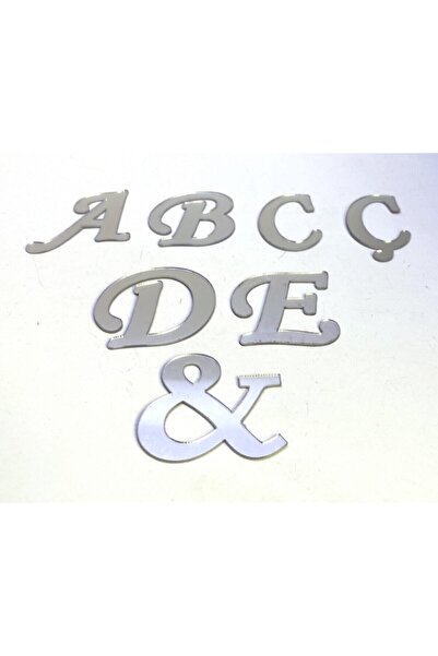 Aker Hediyelik Tüm Alfabe Pleksi Harfler Aynalı Gri