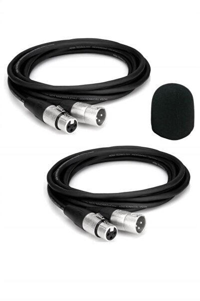 Lastvoice Xlr To Xlr Stereo 3 Metre Mikrofon Kablosu 2li Set Sünger Hediye (m...