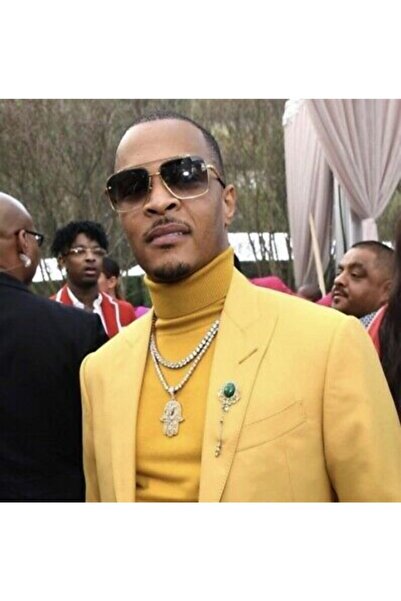 Müstesna Jwl Men's Glasses Models Metal Frame Drop Pilot Frame Image Glasses Retro Vintage Fashion Yellow