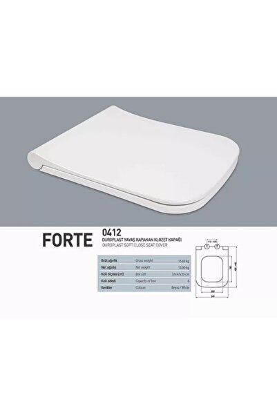NKP Forte Droplast Yavaş Klozet Kapağı 0412