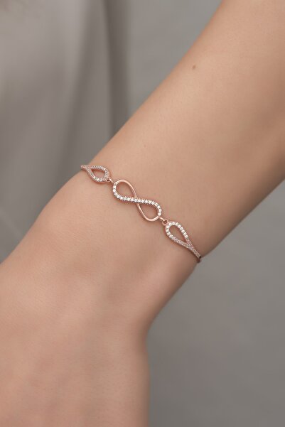 Nereze 925 Ayar Gümüş Asansörlü Kelepçe Sonsuzluk Bileklik