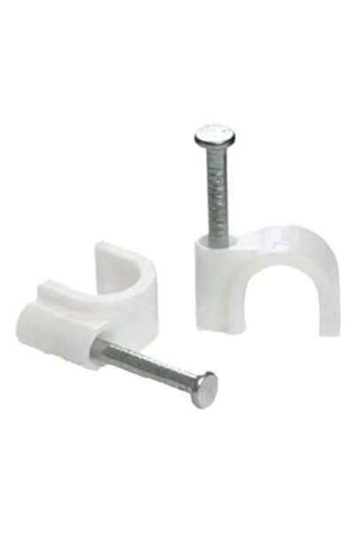 Genel Markalar Kroşe Çelik Beton Çivili Kablo Tutucu Kablo Kroşesi Uydu/tv Kablosu Için No:3 ( 100 Adet )