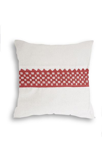 vivamaison Single Special Design Tile Lace Middle Linen Throw Pillow Pillow Case 43x43 Cm