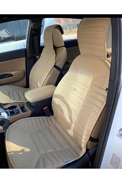 HMNL Skoda Superb Bej Koltuk Kılıf Koruyucu Minderi Ön 2li Minder Ortopedik Lüks