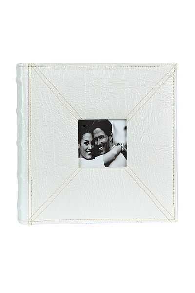 Birlik Fotoğrafçılık 10X15CM White Leather Photo Album - 46200a
