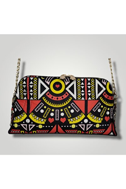 LİMİTLESS STORE Etnik Karnaval Love Desenli Portföy Çanta