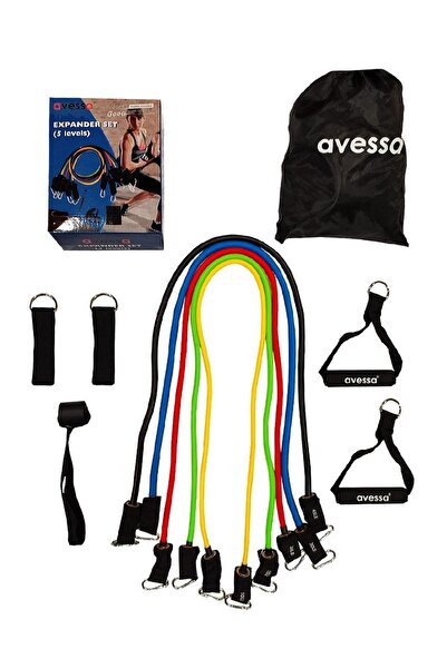 AVESSA Ecs-500 - مجموعة مطاطية للتمرين مكونة من 5 قطع