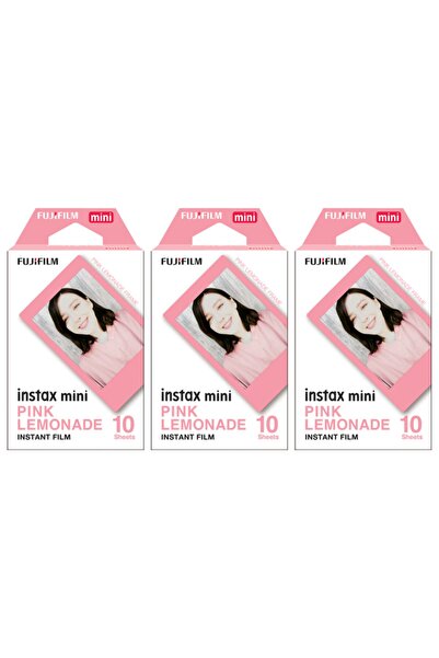 Fujifilm Instax Mini Pink Lemonade 10x3 Film Seti