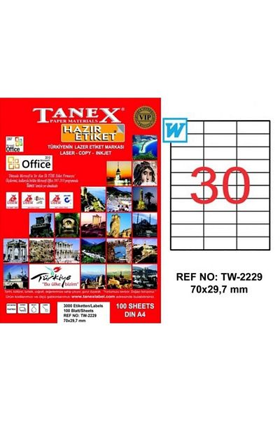 Tanex Tw-2229 Αυτοκόλλητο λέιζερ 100 Συσκευασία