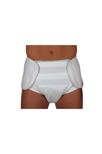 CARETEX Protecta Heavy Absorbent, Antiallergic, Washable Men's Absorbent Panties for Reclining Patient White S-M