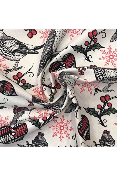 SUZANİ Şapkalı Kuş Desenli Dijital Baskılı Kumaş Kms-0911