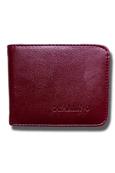 Carlino Unisex Yatay Cüzdan Bordo