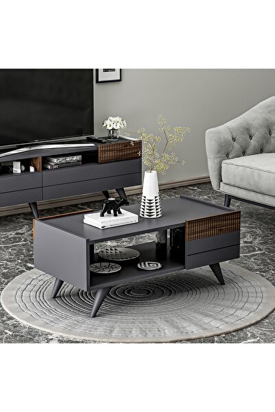 Betroya Moon Orta Sehpa Antrasit / Ceviz