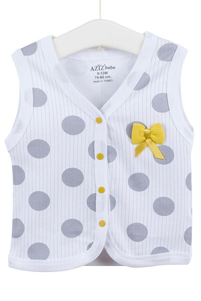 Aziz Bebe 24297 Baby Girl Combed Cotton Vest - Comfortable and Stylish