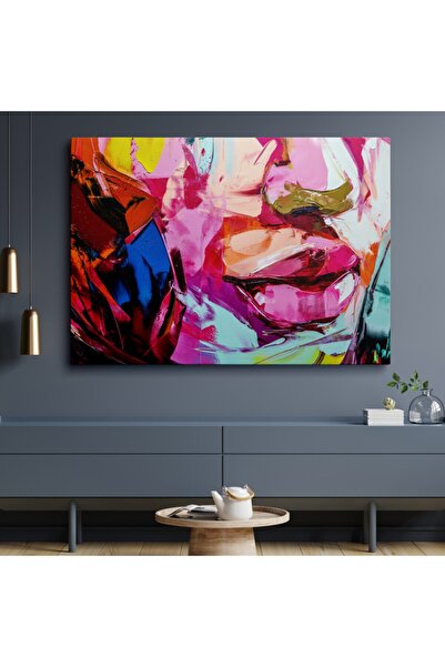 HOMEPACK Kanvas Duvar Tablosu Tekli Canvas Soyut Kadın Yüz Hp094