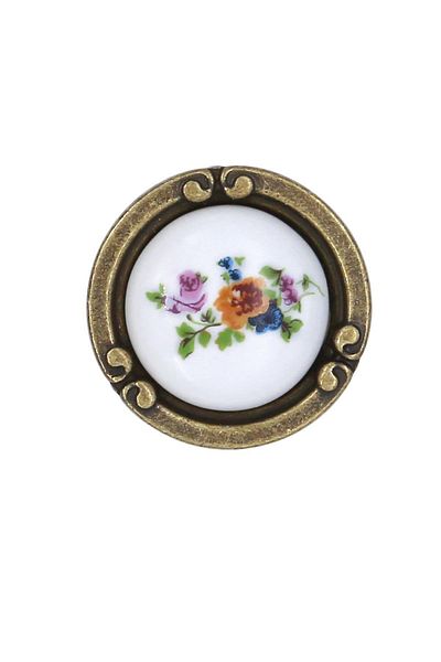Porcellana Perla Porcelain Handle Cabinet Drawer Furniture Kitchen Children's Handle Perla Emerald Button