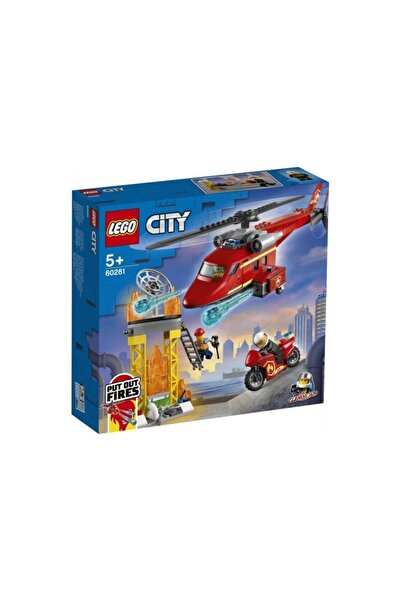 LEGO لعبة الهدية 60281 ®   مروحية إنقاذ مدنية مكافحة الحرائق / 212 قطعة /+5 س...