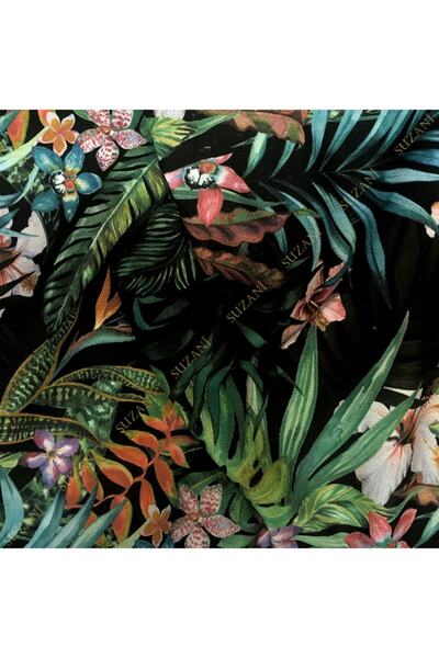 SUZANİ Botanik Desenli Dijital Baskılı Kumaş Kms-0883