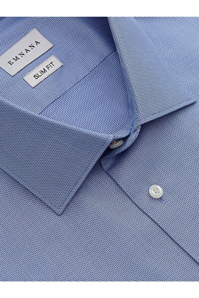 EMNANA Mavi Premium Slim Fit Gömlek