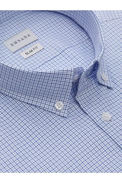 EMNANA Kareli Spor Slim Fit Gömlek