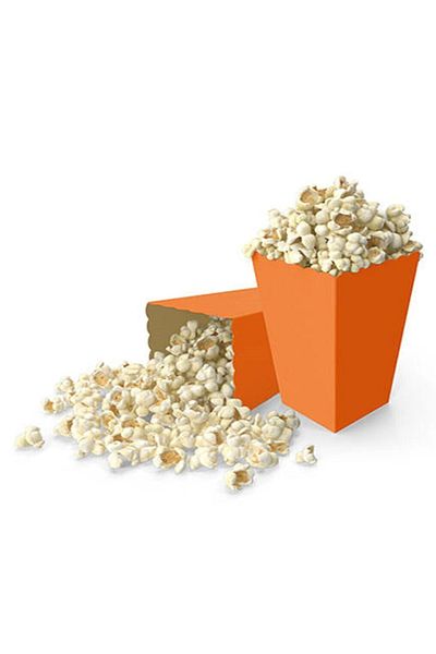Parti dolabı Orange Popcorn Box (corn, Chips Box) 8 Pieces