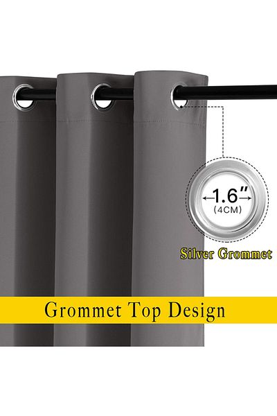 Devor Perde Rustic Background Curtain - Rustic Curtain - Anthracite Gray (100x250)
