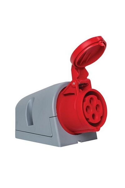 METE Energy 406605 V 4x16a Ip44 - Duar Socket, 380-415 V Oblique Body