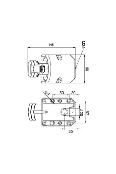 METE Energy 406605 V 4x16a Ip44 - Duar Socket, 380-415 V Oblique Body