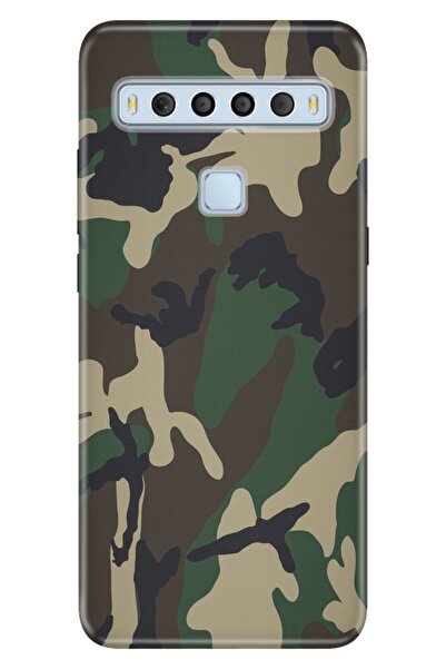 TCL 10l Uyumlu Kılıf Pure Modern Desenli Silikon Asker Deseni