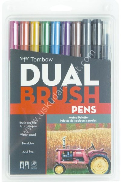 Tombow Dual Brush Pen Muted Palette 10'lu Set 56186