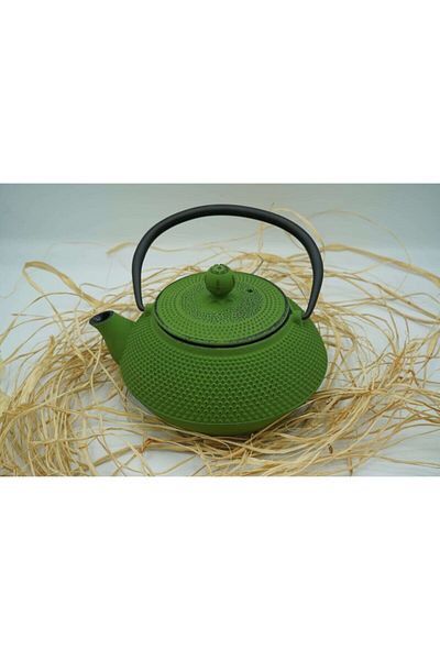 zqq shopp ayakkabı marketim Bambum Linden Hyacinth 750 ml Pistachio Green Cast Teapot
