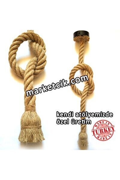 marketcik 1 Metre Duylu Ve Rozanslı 2cm Dekoratif Halat Sarkıt Avize