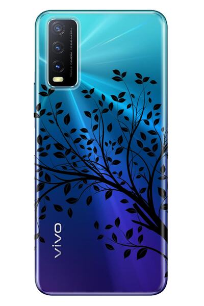 vivo Y11s Uyumlu Kılıf Pure Modern Desenli Silikon Sonbahar