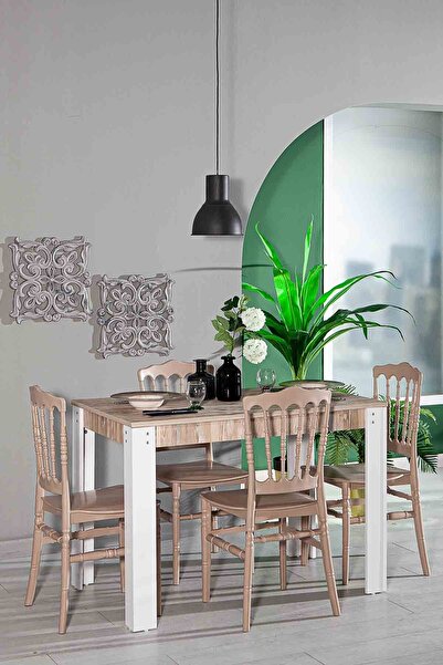 MOBETTO Home Grande Masa / Miray Mutfak Masa Takımı -cappucino