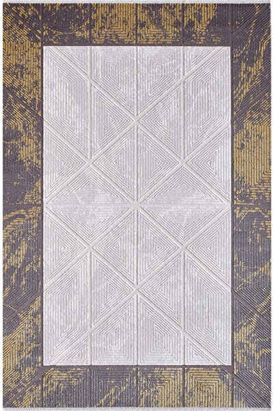 Pierre Cardin Halı Art Deco Dt05b Gri Antrasit Modern Desen Halı
