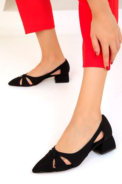 SOHO Classic Black Women's Heeled Shoes - 19476