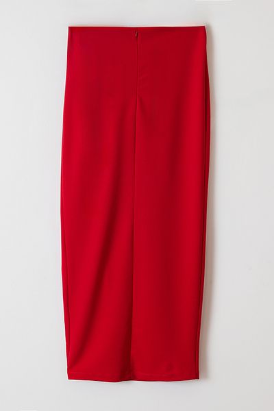 Trendyol Collection Roter Midirock mit Rosendetails, limitierte Auflage TPRAW25ET00000